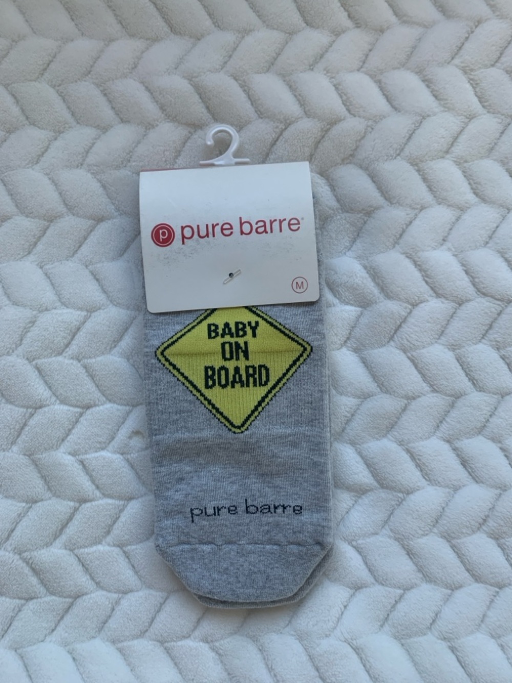 Pure Barre 'Baby On Board' Grip Socks